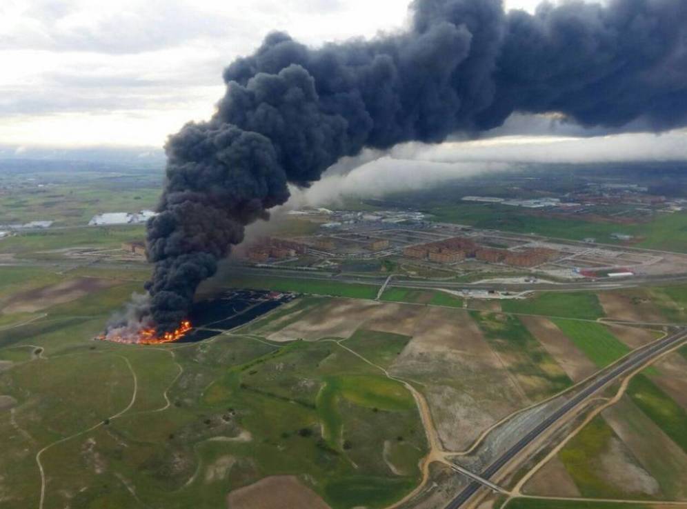 incendio sur madrid sesena