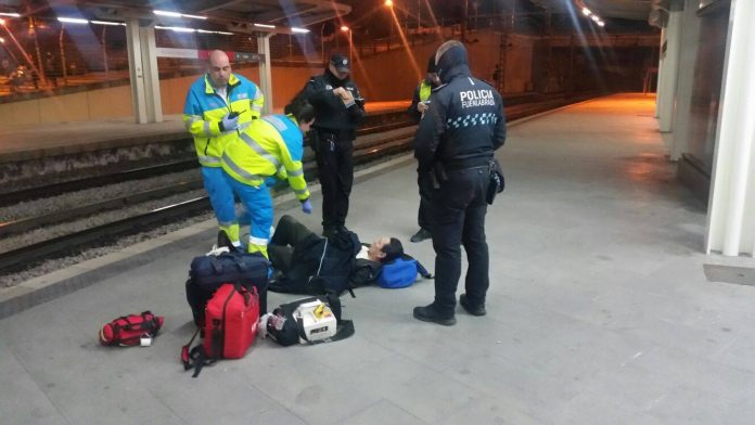 policia fuenlabrada tren