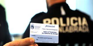 TARJETA ALERTA TEA AUTISMO AUTISTA POLICIA